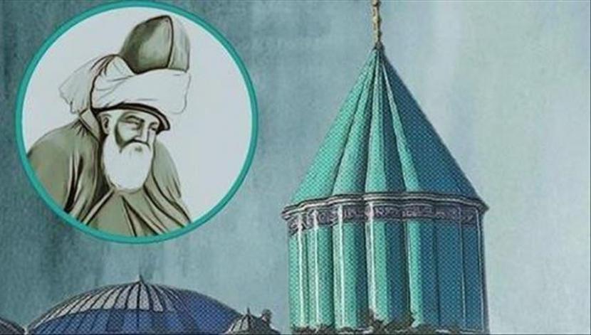 Jalalludin Rumi dan kota Konya. (ilustrasi)