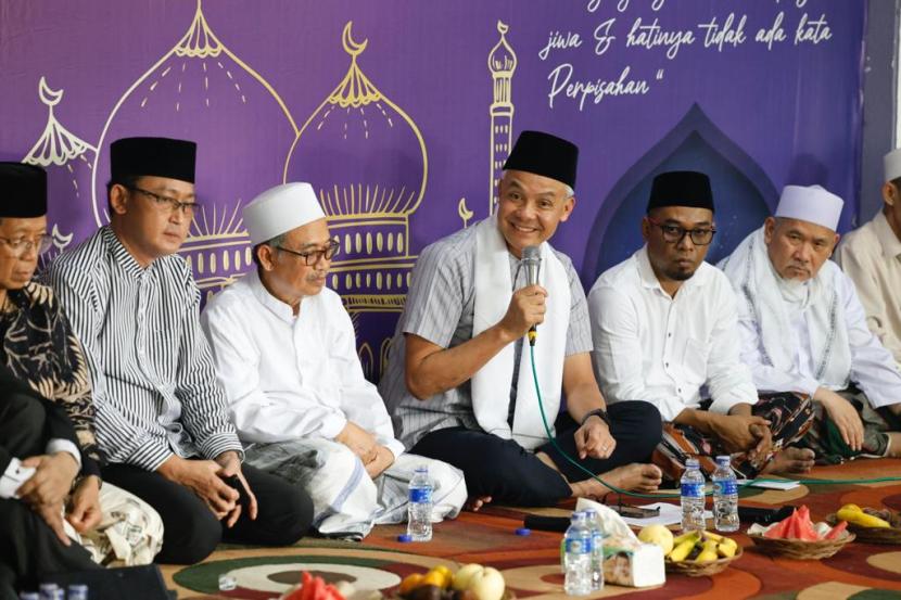 Jalannya diskusi dengan para kiai dan tokoh lintas agama se-Tangerang Raya di Ponpes Roudlotussalaam, Cimone, Tangerang, Banten, Ahad (24/9/2023). 