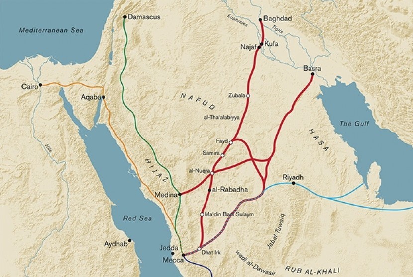 Jalur Irak menuju Makkah, Arab Saudi.
