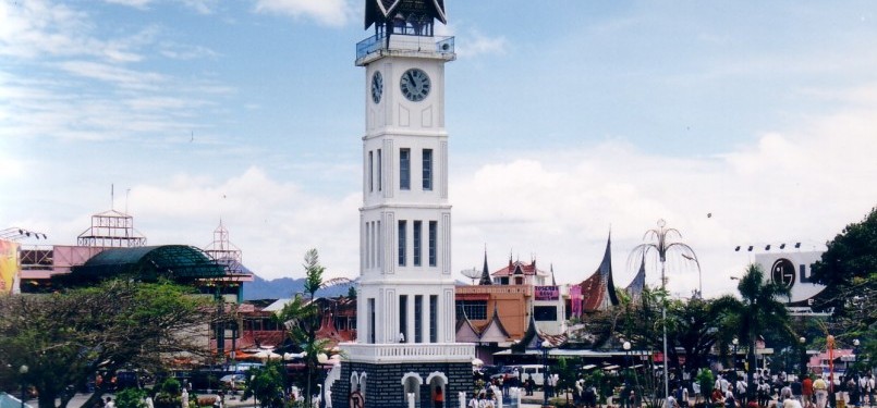 Jam Gadang, salah satu icon Kota Bukittinggi, Sumatera Barat.