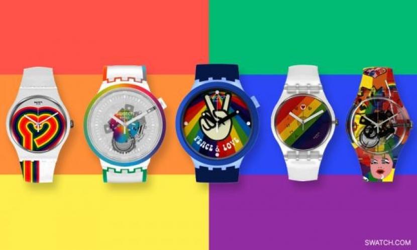 Jam tangan Swatch edisi Pride Collection.