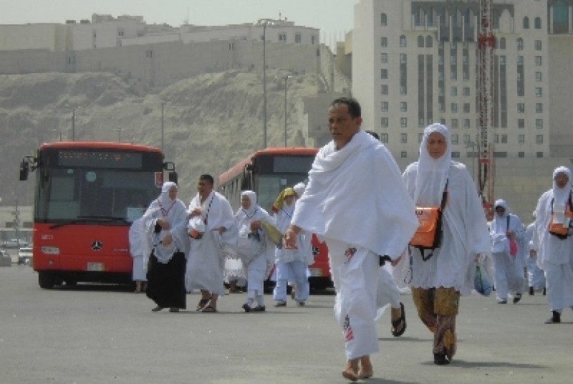 Jamaah haji di Kota Makkah, Arab Saudi.