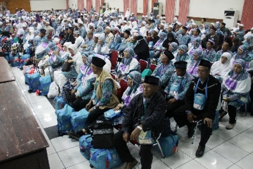Jamaah haji Indonesia siap berangkat ke Tanah Suci.