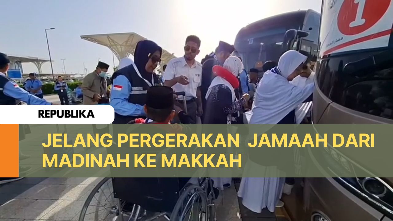 Jamaah haji Indonesia yang baru saja tiba di Madinah, Arab Saudi (ilustrasi)