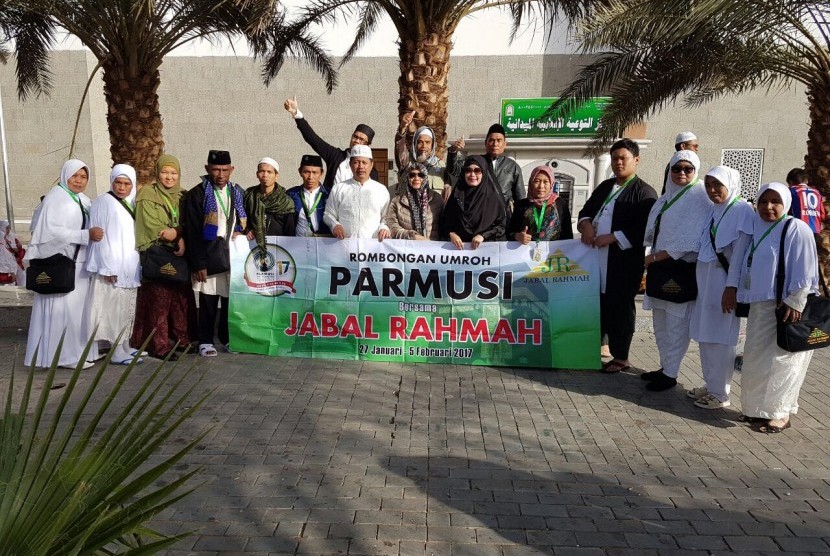 Jamaah umrah Parmusi diberangkatkan oleh perusahaan travel Jabal Rahmah.