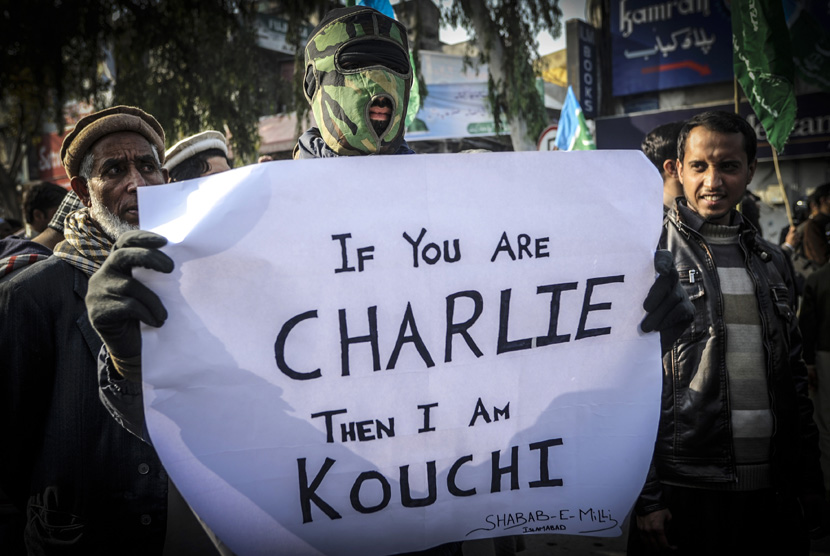 Warga Pakistan Gelar Aksi Protes Charlie Hebdo. Protes majalah Charlie Hebdo di Pakistan. Ilustrasi