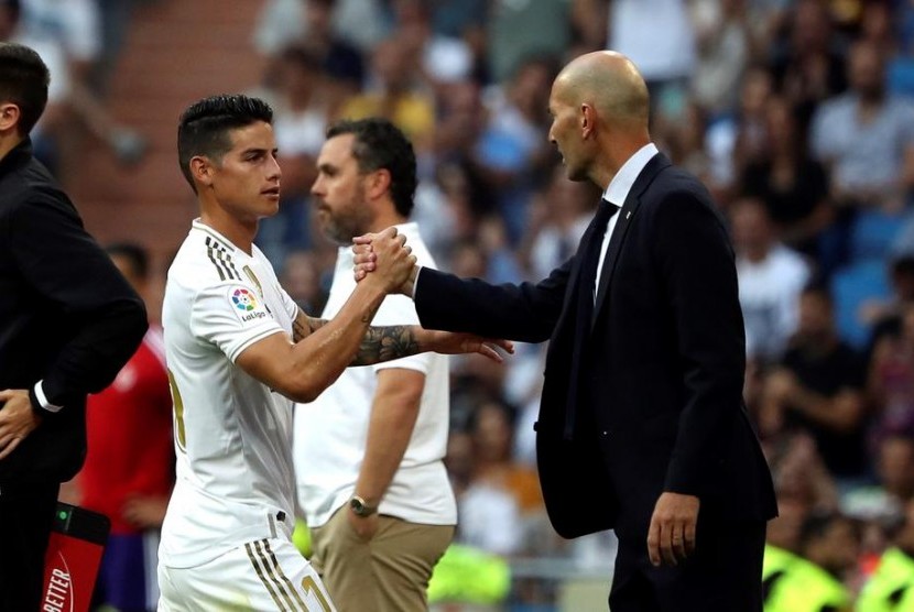 James Rodriguez dan Zinedine Zidane