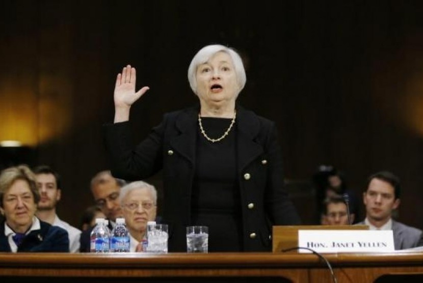 Janet Yellen, President Barack Obama's nominee to lead the U.S. Federal Reserve, is sworn in to testify at her US Senate Banking Committee confirmation hearing in Washington in this file photo taken November 14, 2013.