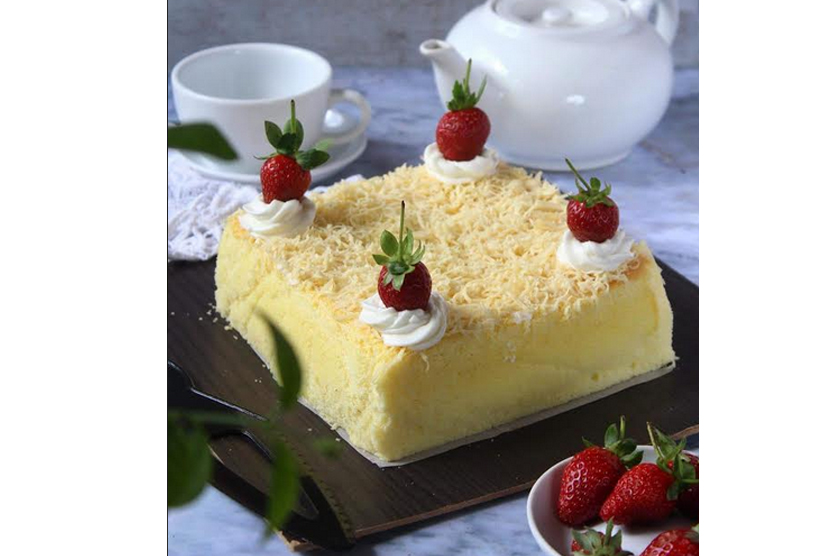 Japanese Cheese Cake Rendah Lemak Ala Bunda Amelia.