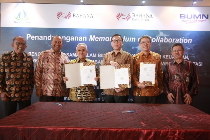 Jasa Tirta II meneken Memorandum of Collaboration (MoC) dengan  PT Bahana Pembinaan Usaha Indonesia (BPUI)  dan PT Bahana Kapital Investa.