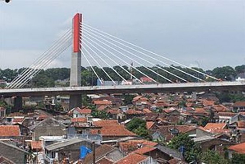 Jembatan Layang Pasupati, di Kota Bandung, Jawa Barat.