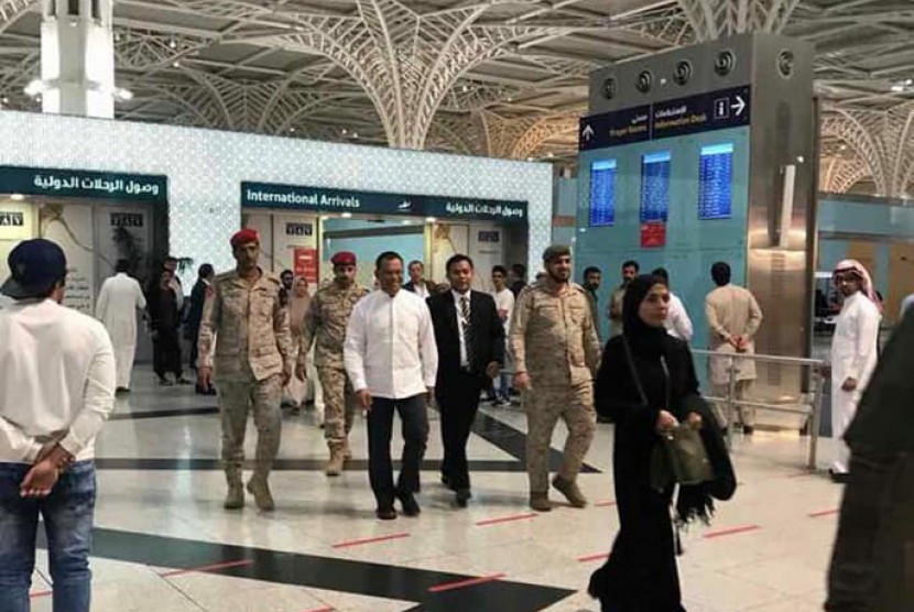 Jenderal Gatot Nurmantyo sesampainya di Madinah untuk umrah.