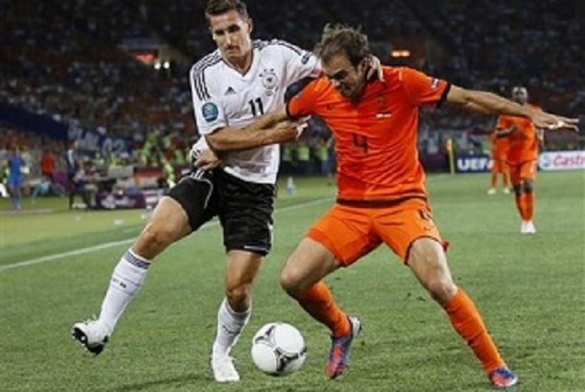 Jerman vs Belanda (Ilustrasi).