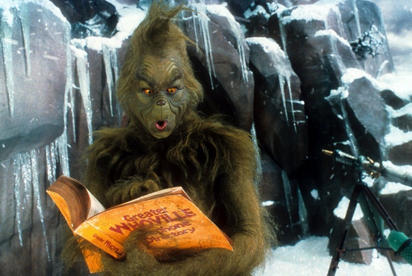 Jim Carrey dalam film How the Grinch Stole Christmas.