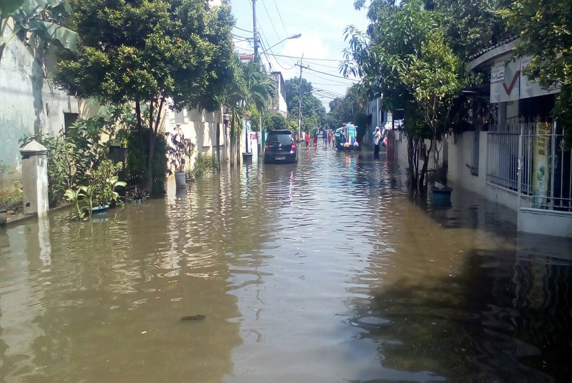 Ilustrasi banjir di Kota Tangerang