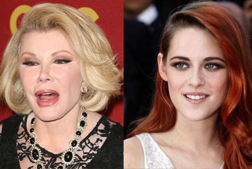 Joan Rivers (kiri) dan Kristen Stewart