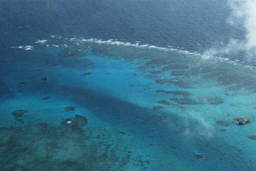 Johnson Reef, locally called Mabini Reef, called Mabini by the Philippines and Chigua by China, at the Spratly Islands at South China Sea (file photo)