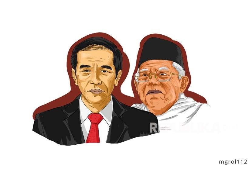 Joko Widodo dan KH Ma'ruf Amin