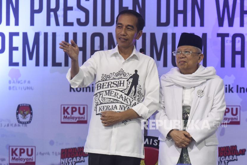 Joko Widodo dan KH Ma'ruf Amin