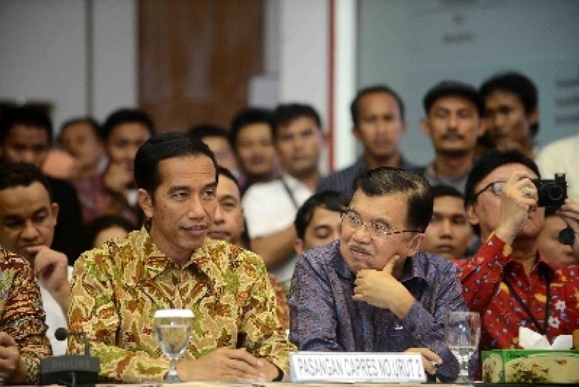 Joko Widodo dan Wakil Presiden terpilih Jusuf Kalla