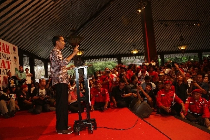 Joko Widodo (Jokowi) saat berkampanye di Solo, Jawa Tengah