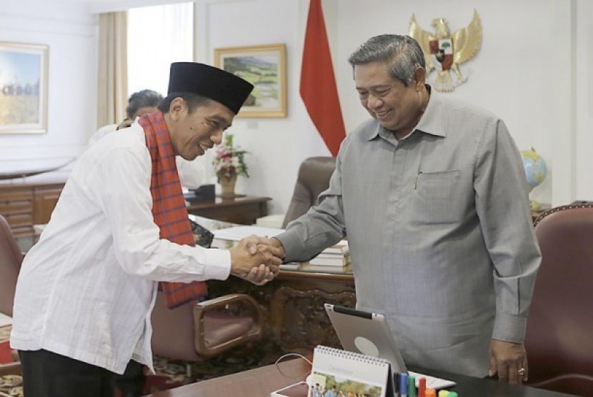 Elected president Joko Widodo (Jokowi) and President Susilo Bambang Yudhoyono