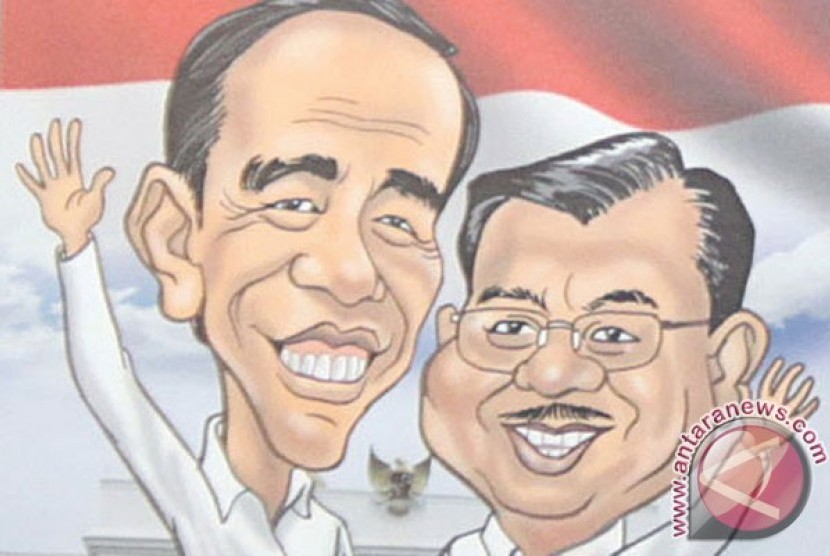 Gambar Karikatur Jokowi  Hitam Putih