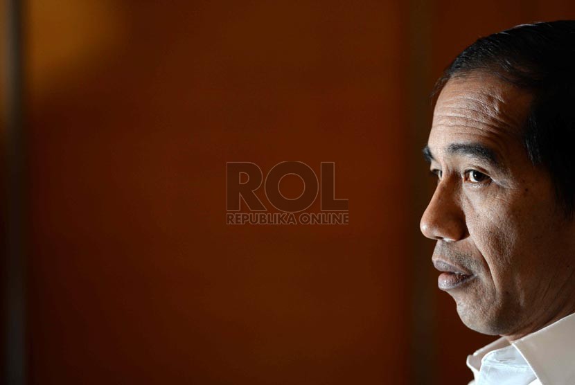 Jokowi (Joko Widodo) di Balai Kota, Jakarta, Rabu (3/9). (Republika/ Wihdan)