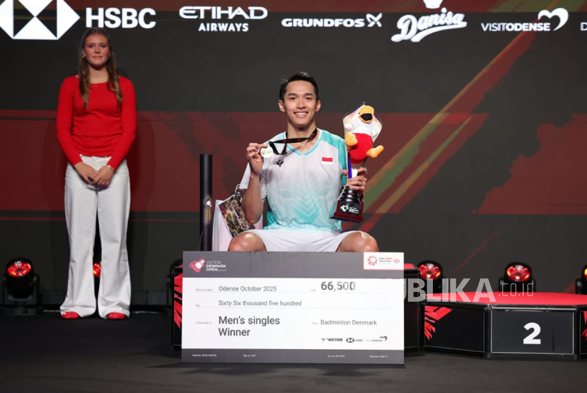Jonatan Christie juara Denmark Open 2025.