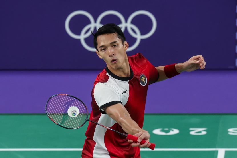 Jonatan Christie saat berlaga di Olimpiade Paris.