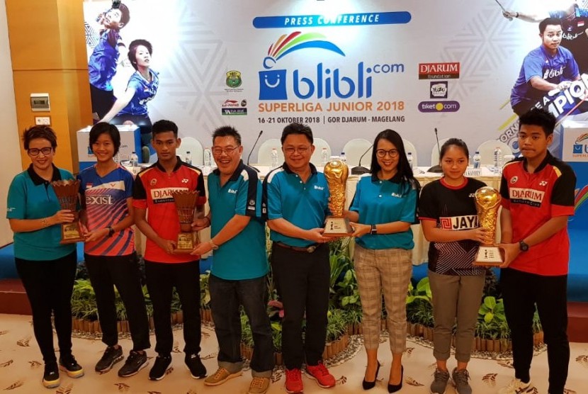 Jumpa pers Blibli.com Superliga Junior di Magelang, Jawa Tengah, Senin (15/10).