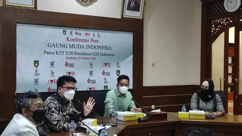 Jumpa pers Gaung Muda Indonesia di Balai Kota Solo.