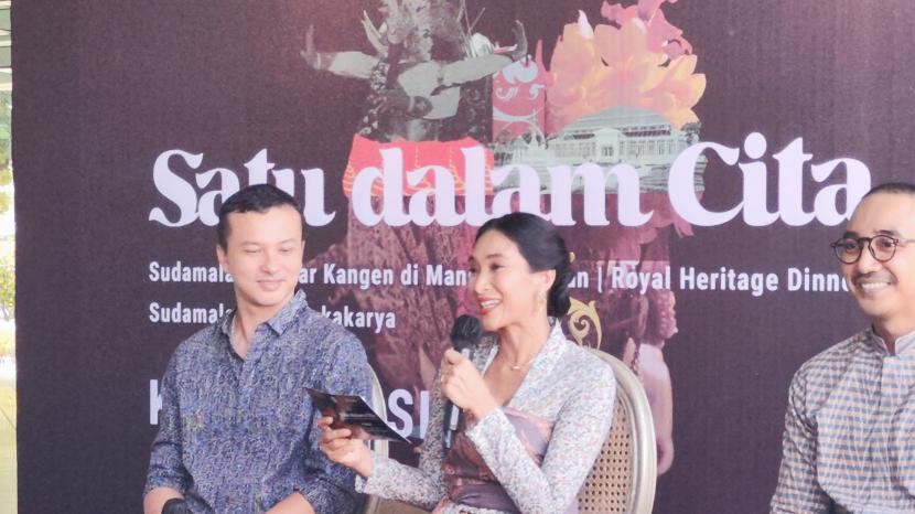 Jumpa pers jelang pementasan Sudamala di Puro Mangkunegaran, Solo, oleh Happy Salma dan Nicholas Saputra, Kamis (22/6/2023).