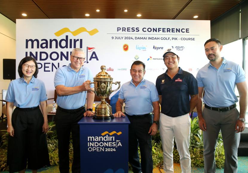 Jumpa pers Mandiri Indonesia Open 2024, Selasa (9/7/2024). 