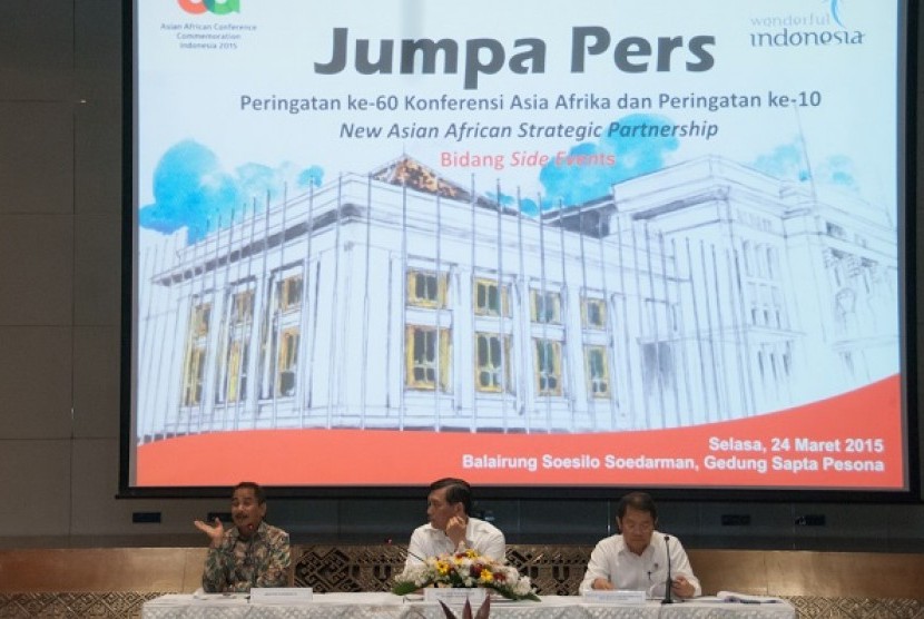 Jumpa pers Side Event di Gedung Sapta Pesona, Selasa (24/3)