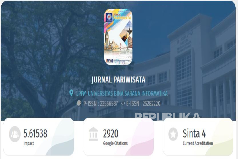Jurnal Pariwisata yang dikelola LPPM UBSI berhasil meraih akreditasi SINTA 4.