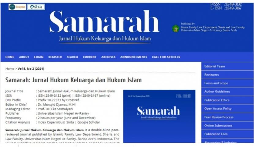Jurnal Samarah UIN Ar-Raniry.