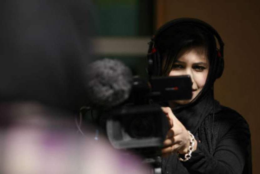 Jurnalis perempuan Afghanistan.