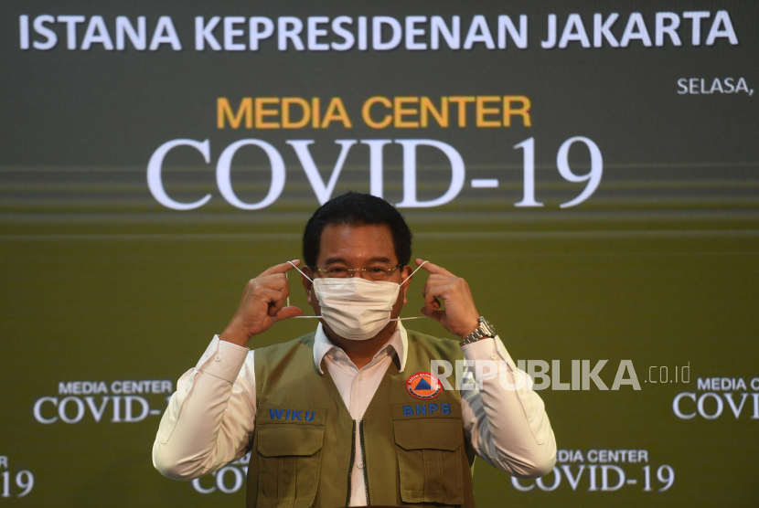 Juru Bicara Pemerintah untuk  Penanganan Covid-19 Wiku Adisasmito. Satgas tetap meminta pemda untuk mengantisipasi lonjakan kasus Covid-19 selama arus mudik.