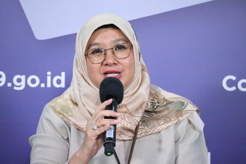 Direktur Pencegahan dan Pengendalian Penyakit Menular Langsung (Dirjen P2P) Kemenkes, dr Siti Nadia Tarmizi. Dengan temuan kasus transmisi lokal Omicron, Kemenkes akan memperketat perjalanan lokal.