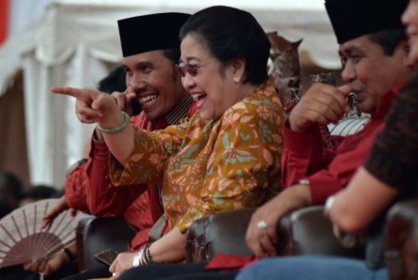 Juru Kampanye Nasional (Jurkamnas) Partai Demokrasi Indonesia Perjuangan (PDIP) sekaligus Ketua Umum PDIP Megawati Soekarnoputri