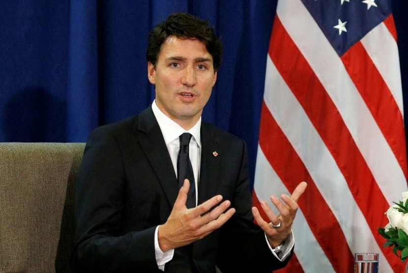 PM Kanada Justin Trudeau belum akan menutup perbatasan untuk memerangi virus corona. Ilustrasi.