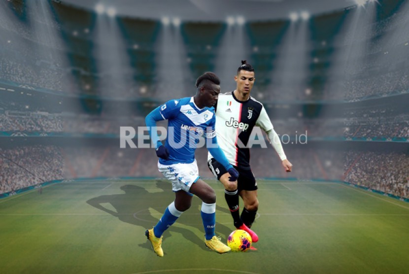 Juventus vs Brescia, persaingan Cristiano Ronaldo dan Mario Balotelli.