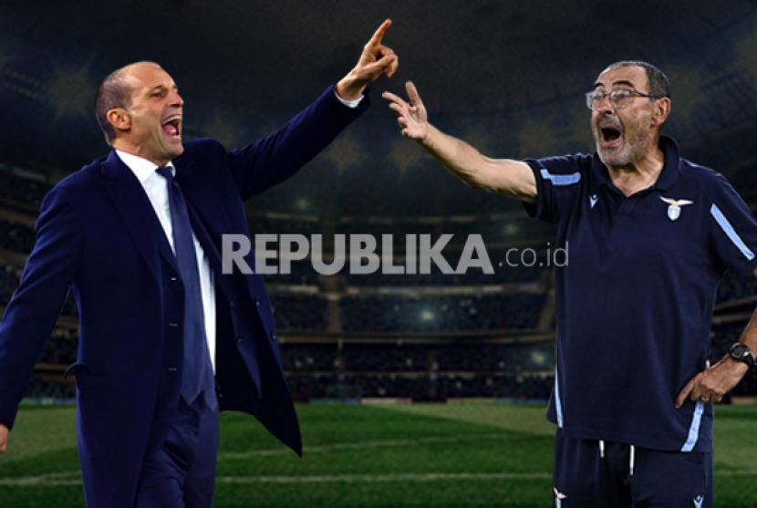 Juventus vs Lazio, adu taktik Massimiliano Allegri dan Maurizio Sarri.