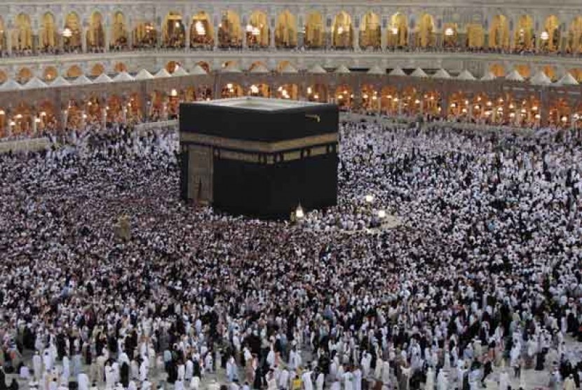 Ka'bah di Masjidil Haram, Makkah, Arab Saudi.