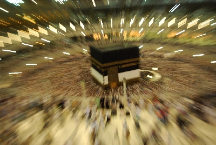 Ka'bah di Masjidil Haram, Makkah, Arab Saudi.