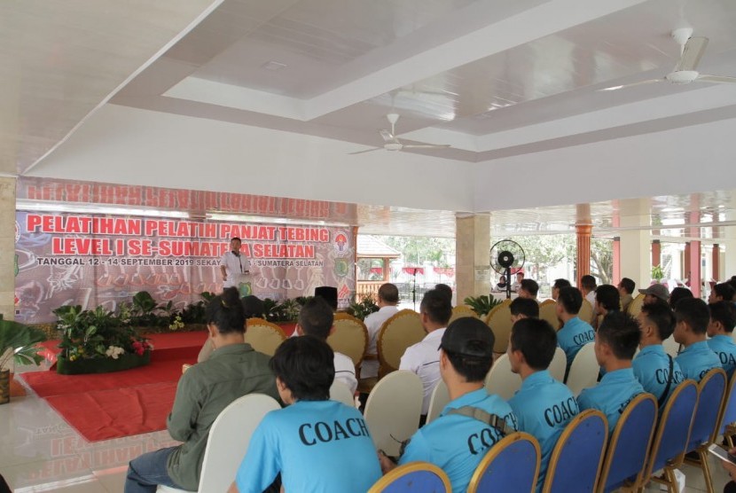 Kabupaten Muba kembali dipercaya sebagai tuan rumah Pelatihan Pelatih (Coach) Panjat Tebing Level I Se- Sumatera Selatan (Sumsel).