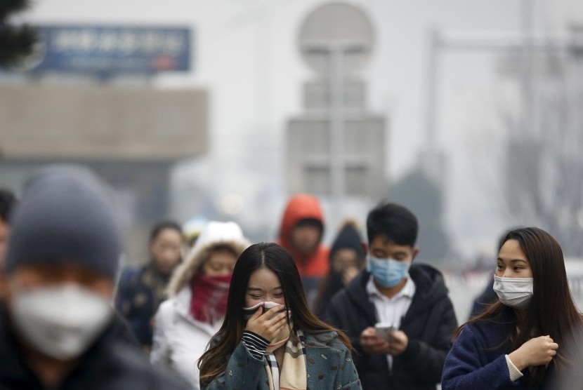 Kabut asap polusi di Beijing, Cina