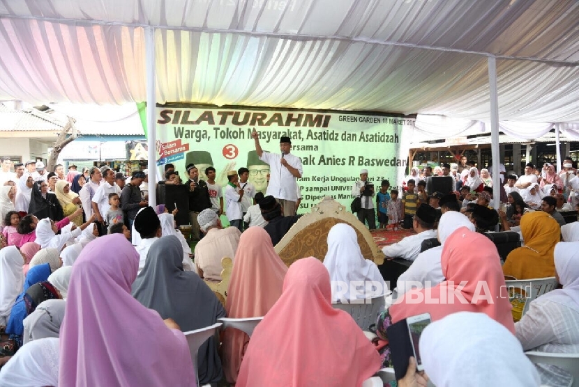 Anies Baswedan temui warga Jakarta Utara, Sabtu (18/3).