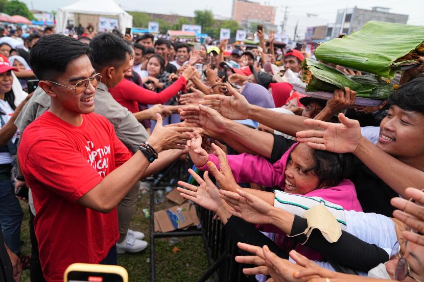 Kaesang Pangarep di Lapangan Reformasi, Kabupaten Deli Serdang, Sumatera Utara, Rabu (24/1/2024).